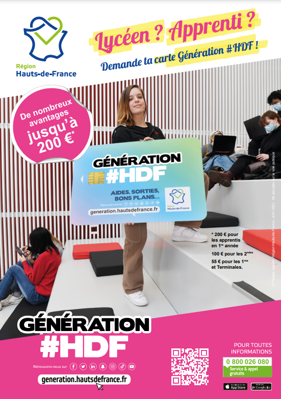 Carte Génération #HDF Entrée 2024-2025 | Lycée Sainte-Marie